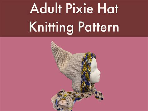 Adult Size Pixie Bonnet Hat Knitting Pattern In Super Chunky Yarn Etsy