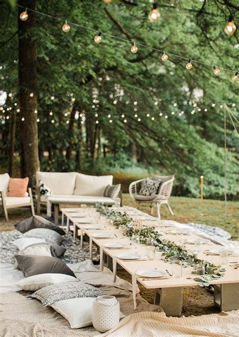 Backyard Wedding Table Ideas Image To U