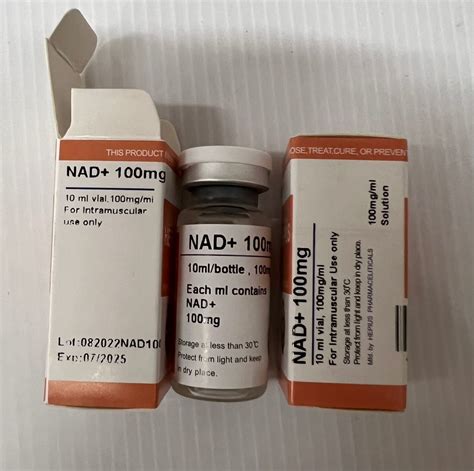 NAD 100mg 10ml Vial Injections Nicotinamide Adenine Dinucleotide