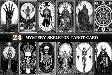 Mystery Skeleton Tarot Card Clipart Graphic By Cat Lady · Creative Fabrica