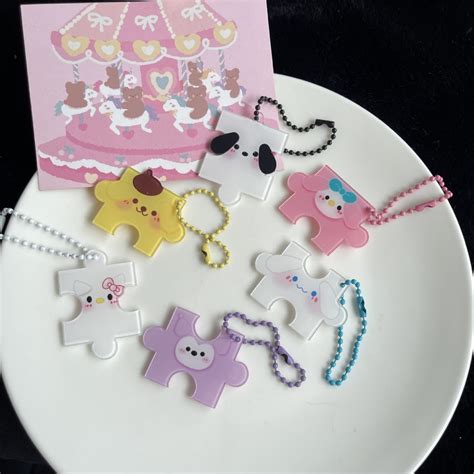 Jual Sanrio Puzzle Pasangan Gantungan Kunci Siswa Kt Gadis Lucu Hati