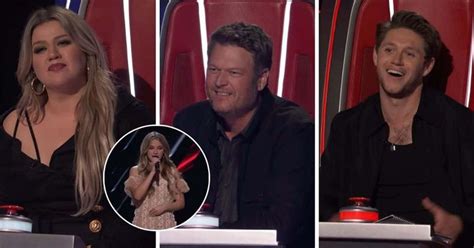 The Voice 2023 Niall Horan And Kelly Clarkson Mock Blake Shelton For