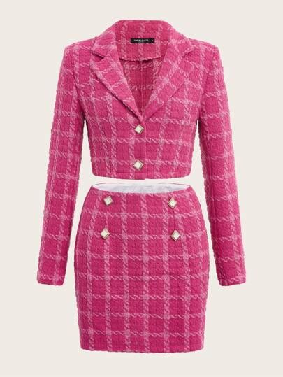 Search Tweed Blazer Shein Usa