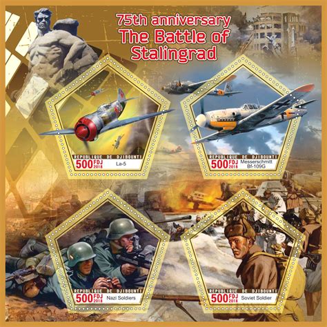 Stamps Ww Ii The Battle Of Stalingrad Sheets Perforated