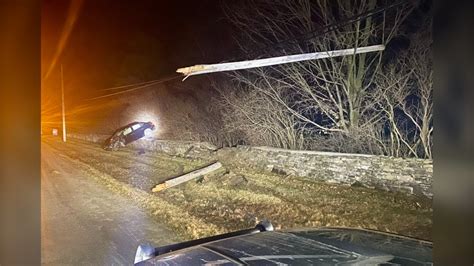 Vehicle Crashes Into Hydro Pole East Of Brockville Ont Ctv News