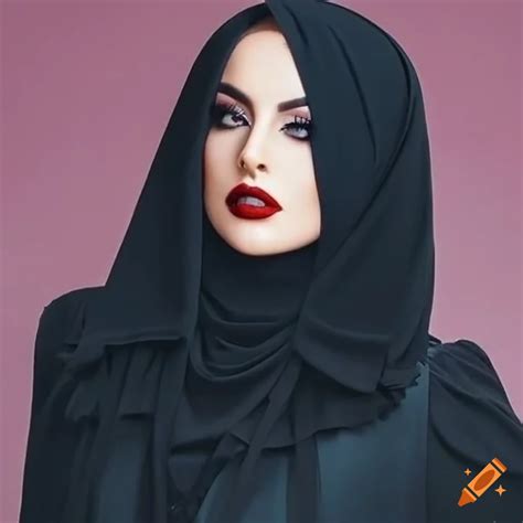 Goth Liz Gillies Wearing An Islamic Hijab On Craiyon