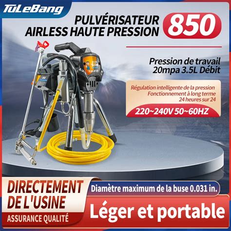 Pulv Risateur Airless Haute Pression 850 Peinture De Finition Murale