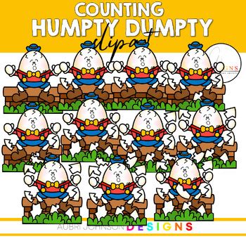 COUNTING Humpty Dumpty Clipart 0 10 Nursery Rhyme Clipart TPT