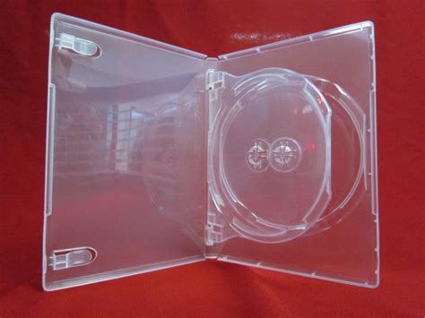 14mm Double DVD Case W Swing Tray Glossy Super Clear PSD44SC 100pcs Case