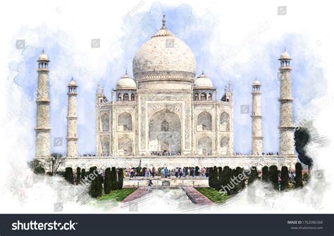 Drawing Of Taj Mahal