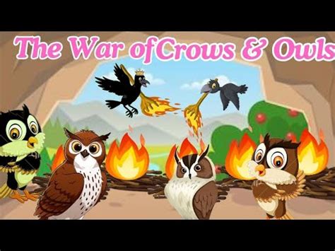 The War Of Crows Owls English Stories Bedtime Stories Moral Stories