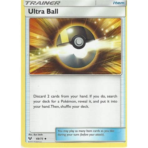 Pokemon Trading Card Game Shining Legends Card ULTRA BALL 68 73