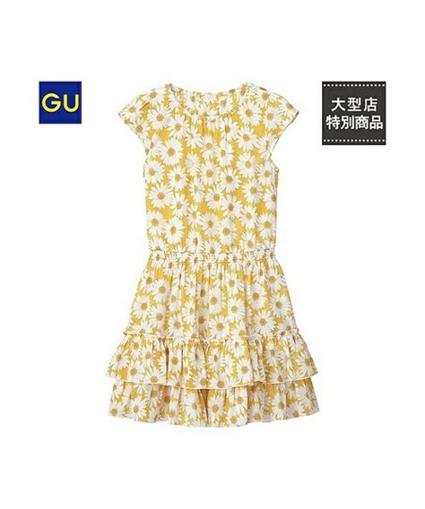 Gu（ジーユー）の「（gu）girlsフラワープリントワンピース（ノースリーブ）（トップス）」 Wear