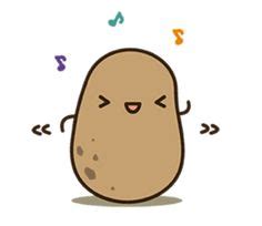 Kawaii Potato By Clgtart Sticker Funny Iphone Wallpaper Cute