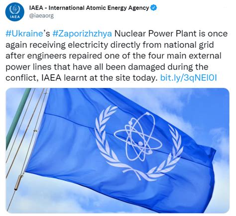 ZNPP Is Again Connected To The Ukrainian Power Grid IAEA