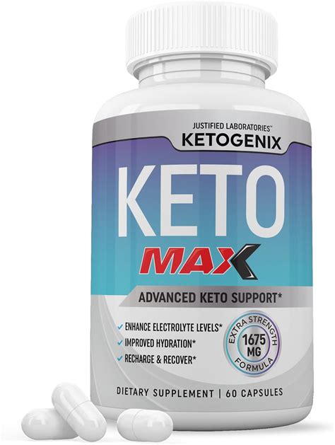 Ketogenix Keto Max Pills 1675MG New Improved Formula Contains Apple