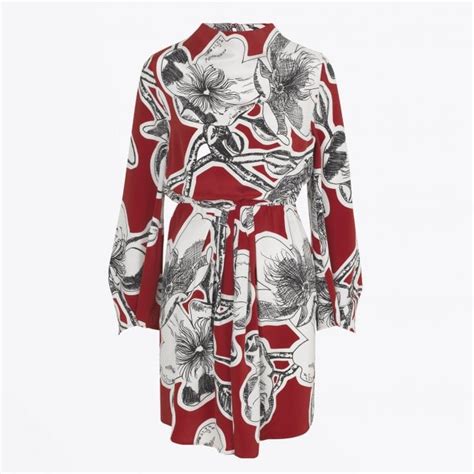 Stine Goya Jacob Silk Dress Red Mr And Mrs Stitch