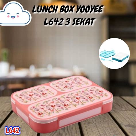 Jual Lunch Box Yoyee L Sekat Kotak Makan Tempat Bekal Nasi