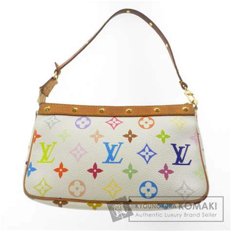 Takashi Murakami X Louis Vuitton White Monogram Multicolore Pochette Accessoires Paul Smith