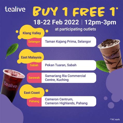 Tealive Buy Free Opening Promotion February February