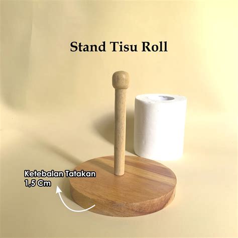 Jual Stand Tisu Roll Kayu Tissue Roll 13 5 Cm Tempat Tisu Roll Tisu