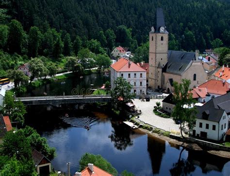 Small Czech Village With Vltava Stock Photo Image Of Relax Ancient