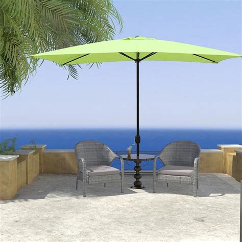 Maypex 10 Ft X 65 Ft Steel Crank Rectangular Market Patio Umbrella