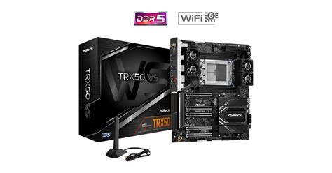 Asrock Trx Ws Socket Str Moederbord Zwart Raid Gb Lan Wlan Bt