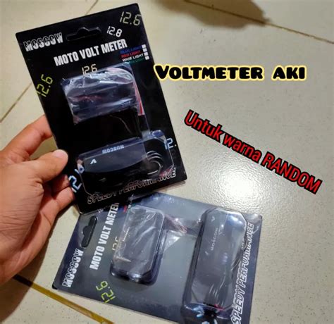 Voltmeter Aki Biru Motor Universal Volt Meter Aki Pengukur AKI Lazada