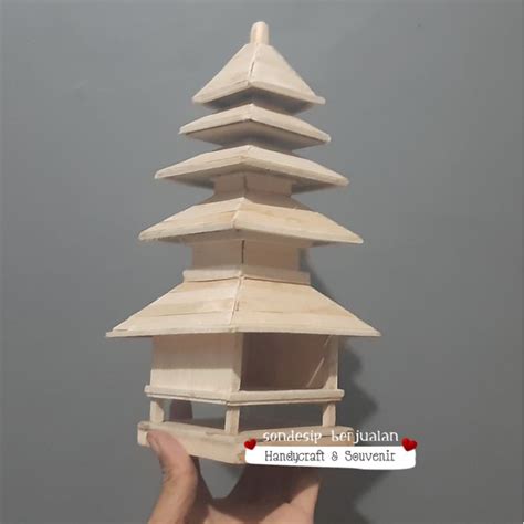 Jual MINIATUR RUMAH ADAT BALI STIK ES KRIM Shopee Indonesia