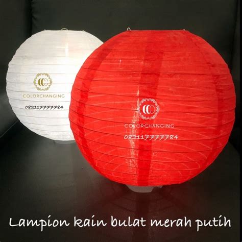 Jual Lampion Kain Outdoor 40 Cm Merah Putih Hut RI 17 Agustus Shopee