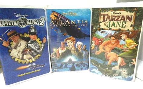 WALT DISNEY VHS Tarzan Jane Atlantis The Lost Empire Inspector Gadget