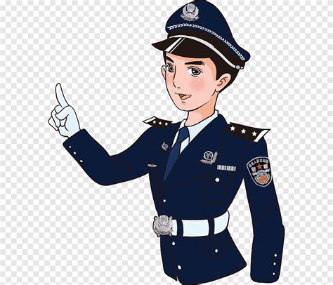 Police Officer Cartoon Illustration Police Uncle People Cartoon