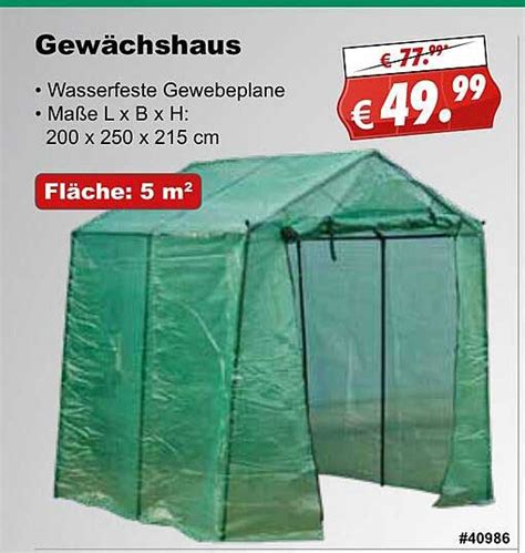 Gewächshaus Angebot bei Stabilo Fachmarkt