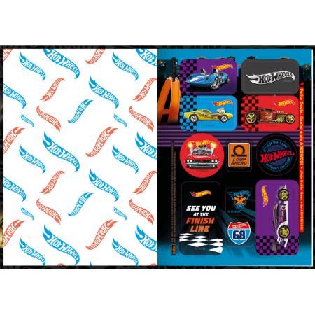 Caderno Brochura Capa Dura Hot Wheels Folhas Tilibra