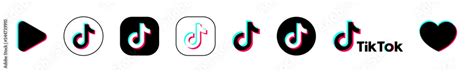 Tik Tok Icon Tik Tok Application Tik Tok Glitch Icon Of Social Media