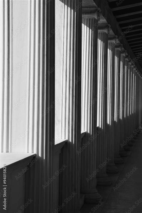 ionic columns abstract Stock Photo | Adobe Stock