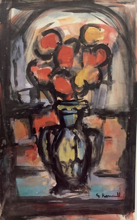 Georges Rouault Still Life With Vase Of Flowers Inventory Wolfs Fine Paintings And Sculpture