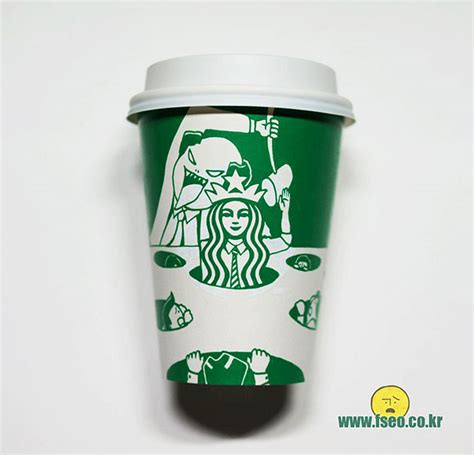 Illustrator Draws On Starbucks Cups To Creatively Transform The Logo ...