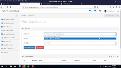 Sistem Informasi Akademik Kampus Berbasis Web Dengan Php Youtube