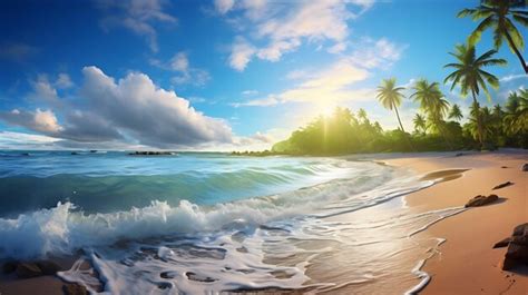 Premium Photo Tropical Beach Panorama Seascape Showcase