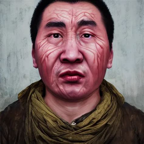 Photorealistic Face Portrait Of Chinese Uyghur Muslim Stable