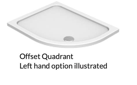 Kudos Kstone Sr Slip Resistant Off Set Quadrant Shower Tray 1200mm S