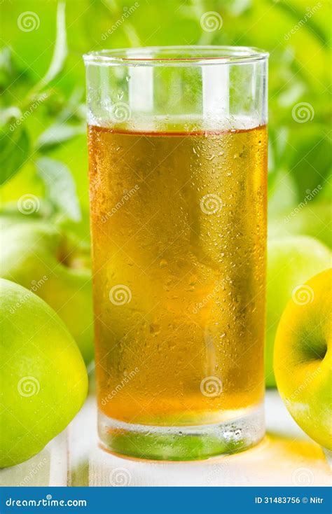 Glass Of Apple Juice Stock Photo Image Of Glass Objects