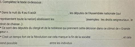 Compl Tez Le Texte Ci Dessus Nosdevoirs Fr