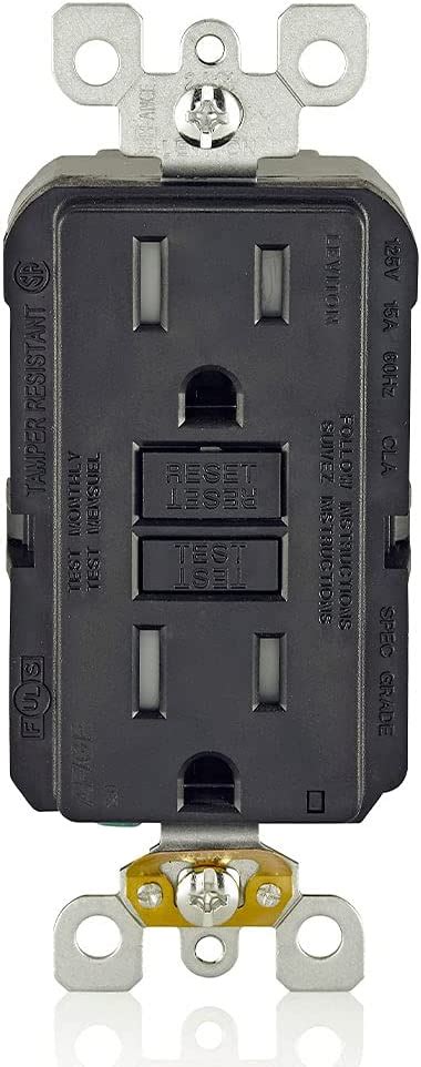 Leviton Agtr1 E Smartlockpro Dual Function Afcigfci Receptacle Wallplate Included 15 Amp125v