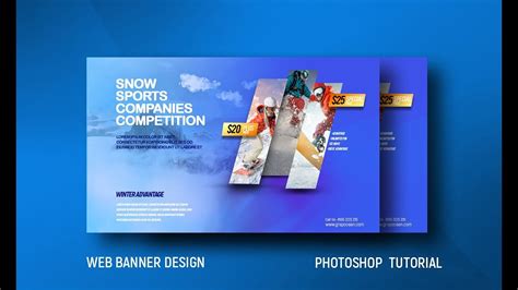 How To Create Advertisement Web Banner Photoshop Tutorial Youtube