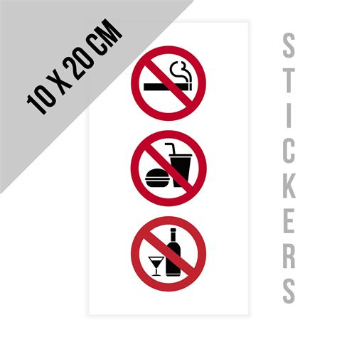 Stickers X Cm Pictogram Rookverbod Verboden Te Eten