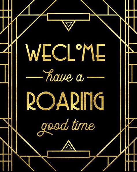 Retro Wedding Welcome Sign Template Vintage Wedding Roaring 20s Birthday Welcome Sign Art Deco