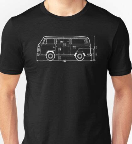 T Shirt VW T3 Bus Noir Clair Bulli Par 66latitudenorth Redbubble